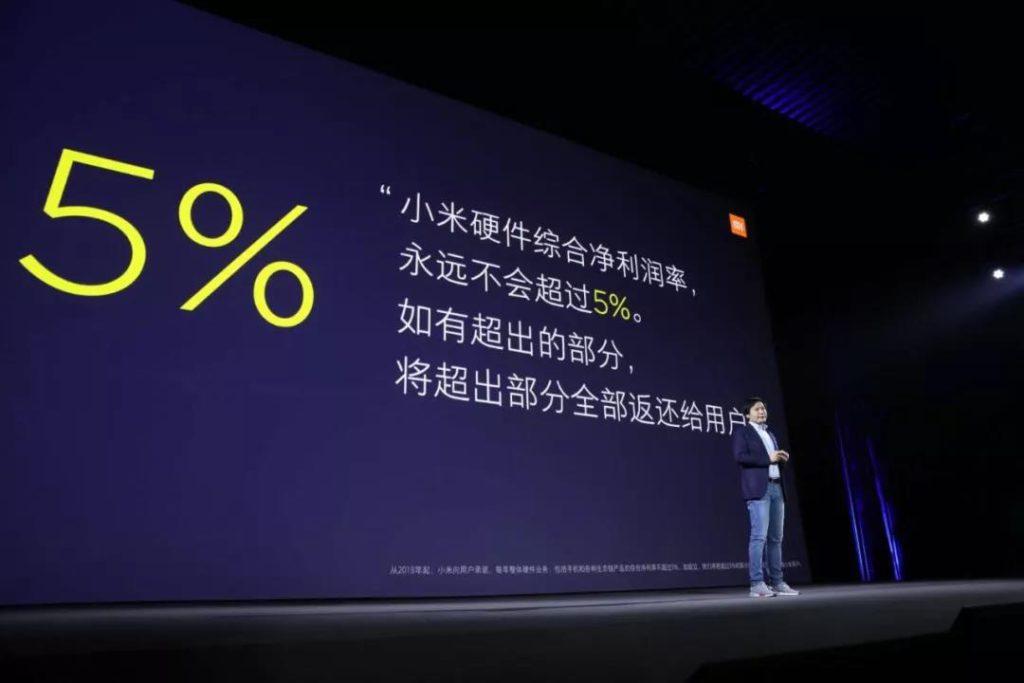 limite del 5% per i guadagni Xiaomi
