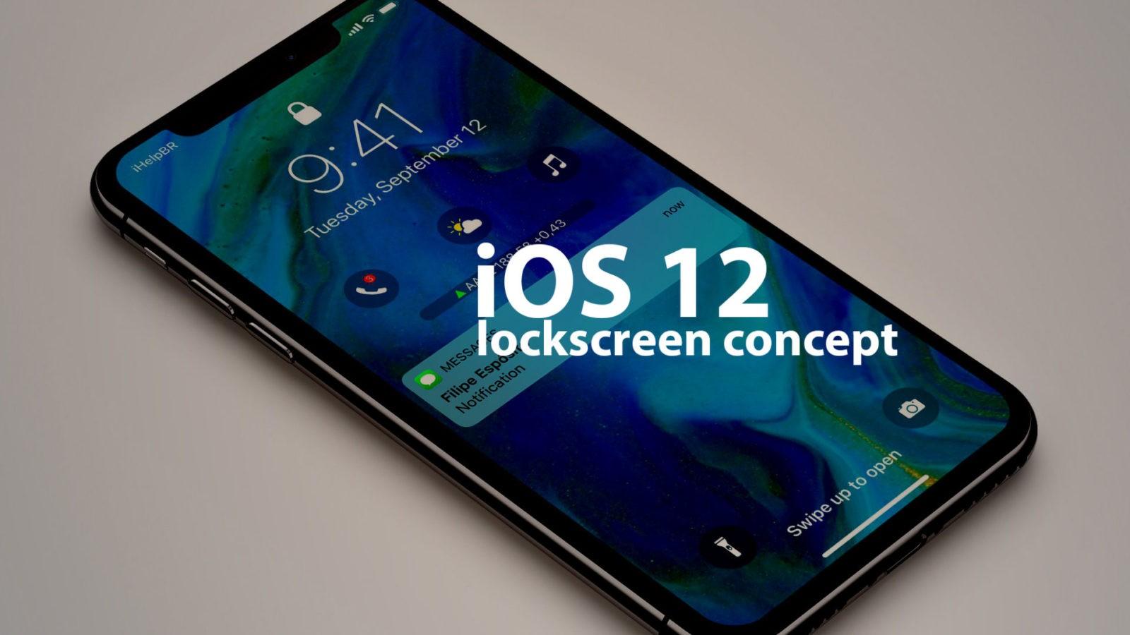 iOS 12 lockscreen concept