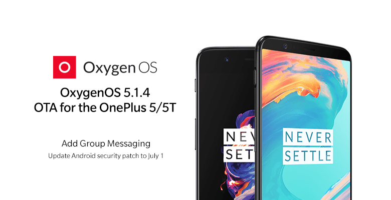 OnePlus 5 e 5T si aggiornano alla OxygenOS 5.1.4