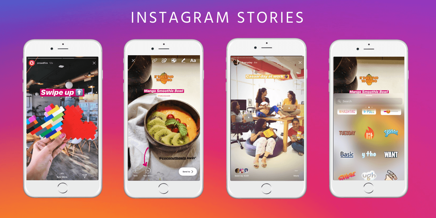 Instagram stories in verticale