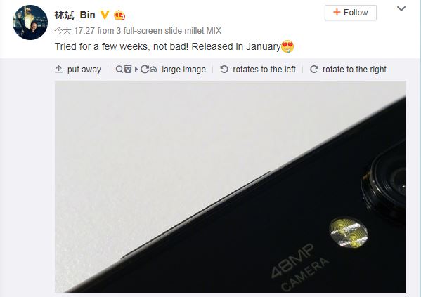 Xiaomi presenterà uno smartphone con fotocamera da 48 megapixel 