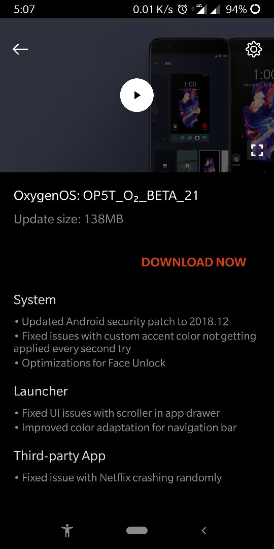 OnePlus 5/5T: si aggiorna la Open Beta con le patch di Dicembre