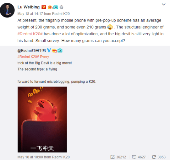 Lu Weibing Weibo K20