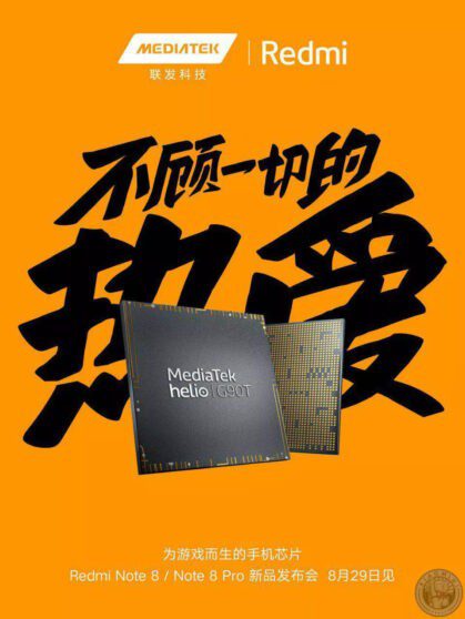 Redmi Note 8: confermato dall'azienda il chipset Helio G90T