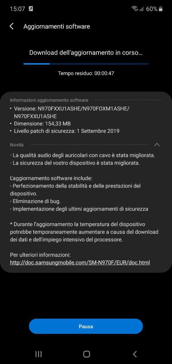 Il changelog completo dell'aggiornamento per Galaxy Note 10 | Evovsmart.it