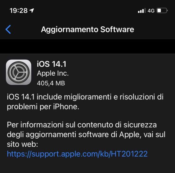 iOS 14.1 disponibile al download: poche le novità disponibili