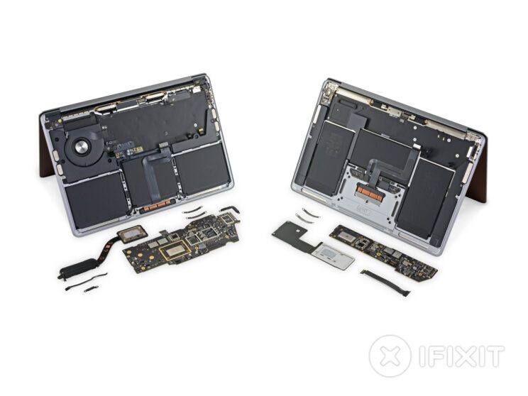 Ifixit mette a confronto i MacBook con chip M1 con i modelli Intel