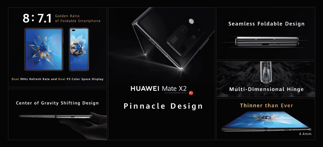 Huawei presenta Mate X2 il primo foldable con ottica a periscopio