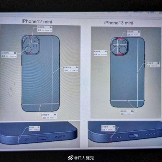 iPhone 13 Mini: svelata la nuova disposizione delle fotocamere posteriori