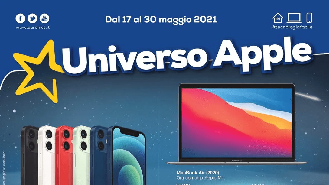 feedback sympathy In detail Euronics: arrivano le offerte "Universo Apple"!- Evosmart.it