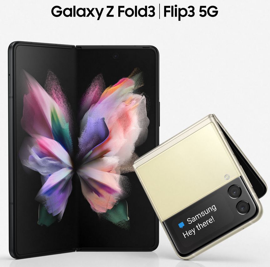 Samsung Galaxy Z Fold3 e Z Flip3: finalmente i primi render ufficiali