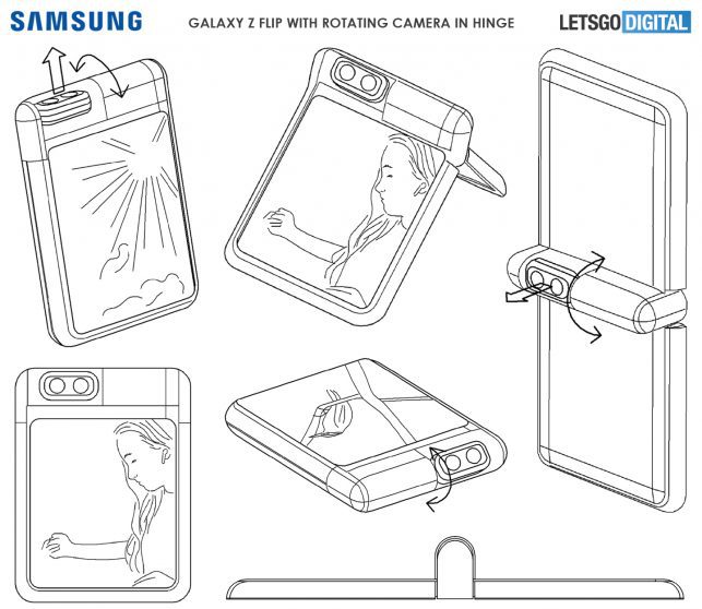Samsung Galaxy Z Flip4 con fotocamera rotante in questo nuovo brevetto
