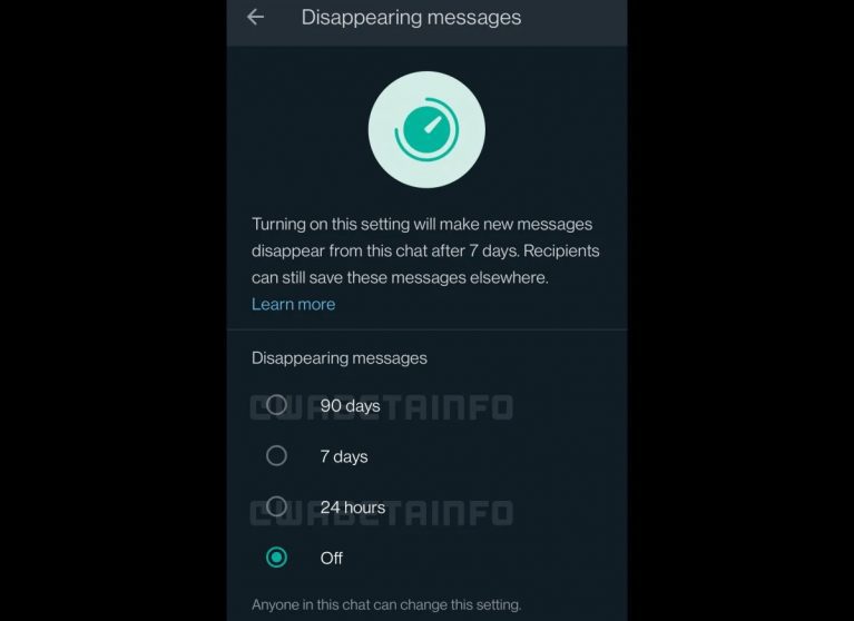 WhatsApp: in fase di test i messaggi che scompaiono dopo 90 giorni