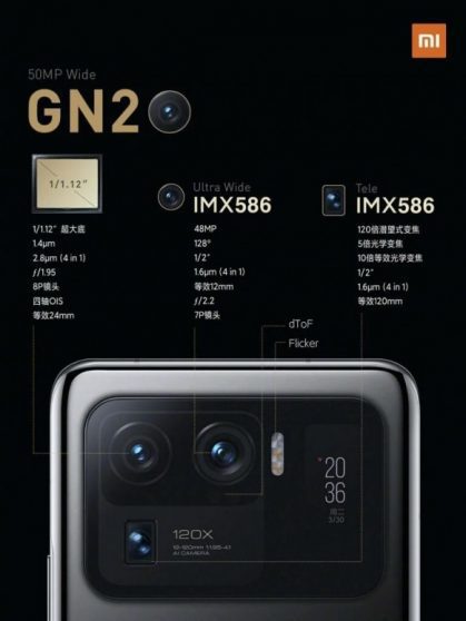 Xiaomi Mi 12 avrà tre fotocamere posteriori da 50 MP e ottica zoom 5x