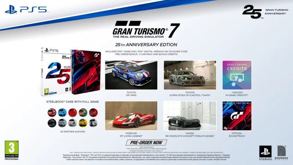 Gran Turismo 7: si aprono le prenotazioni, tutti i dettagli sulla 25th Anniversary Edition