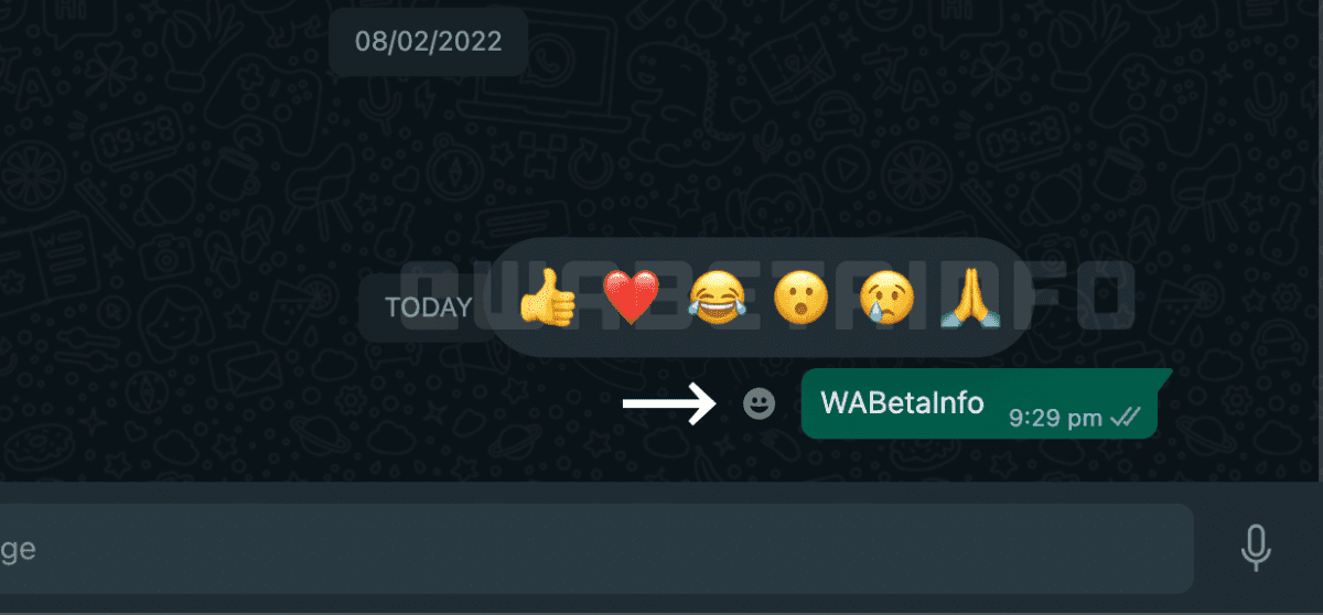 WhatsApp aggiornamento reazioni 