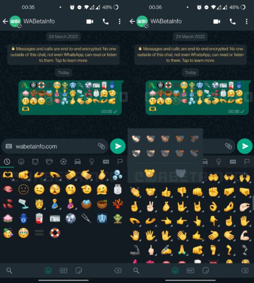 WhatsApp aggiornamento Android emoji