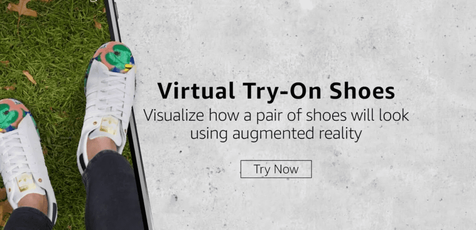 scarpe virtuali con Amazon
