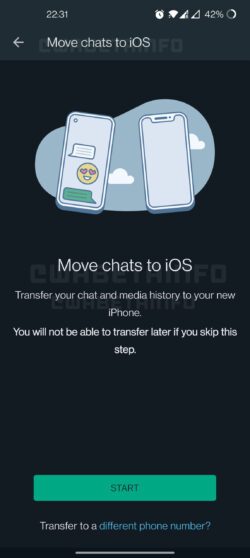 WhatsApp trasferire chat su iOS 