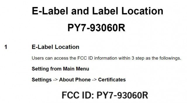 certificazione FCC Xperia