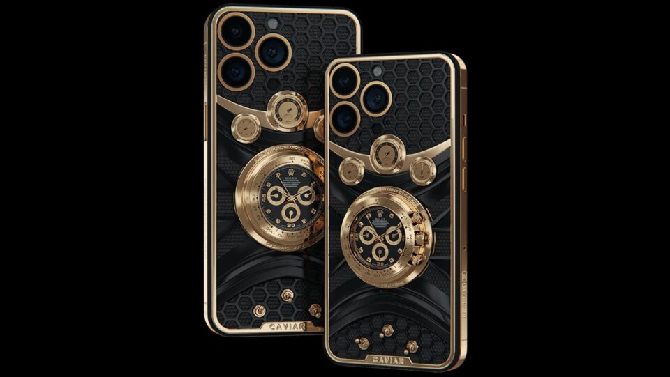 Caviar presenta iPhone 14 Pro con un Rolex Daytona sul retro
