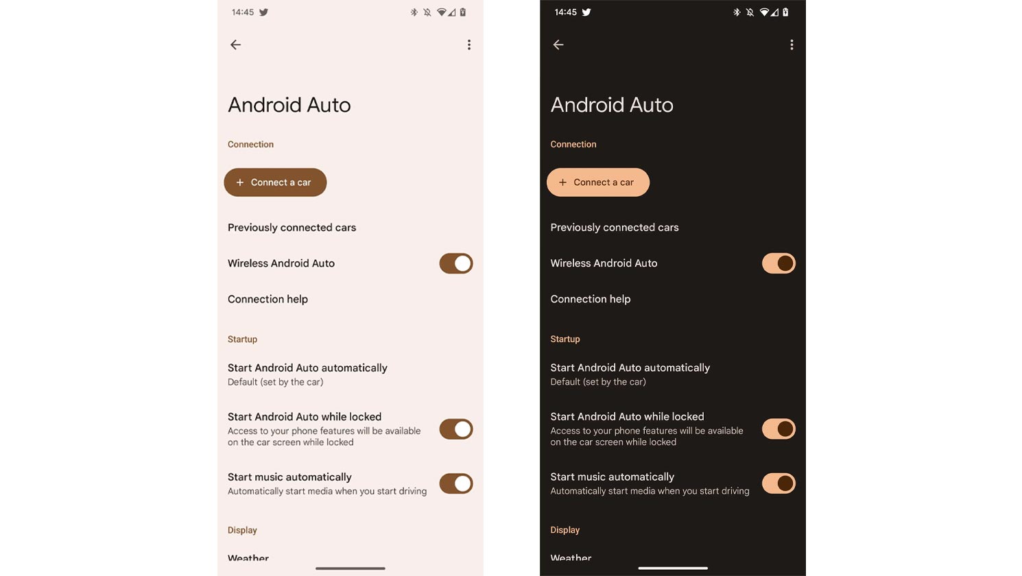 Nuovo Menu Impostazioni Android Auto