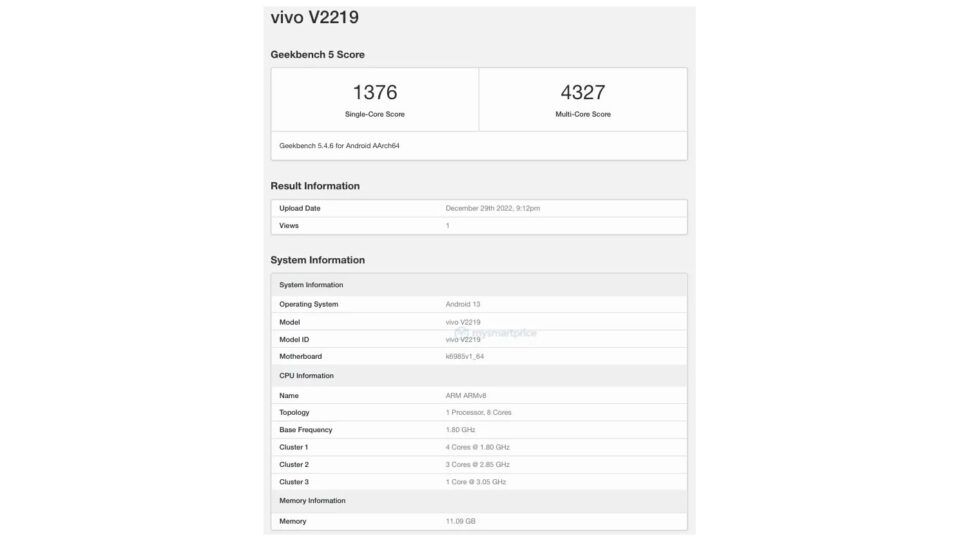 vivo X90 Pro Global - Geekbench
